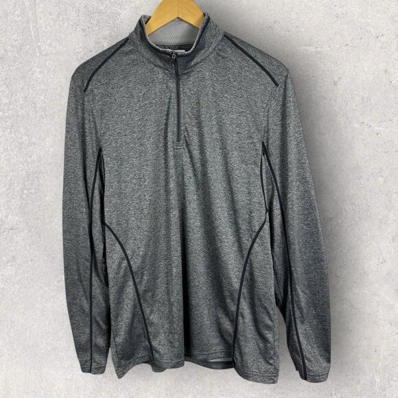 Prana Talon Jacket Grey Mens Size Medium Long Sleeve Mock Neck Running Quick Dry - Picture 3 of 16